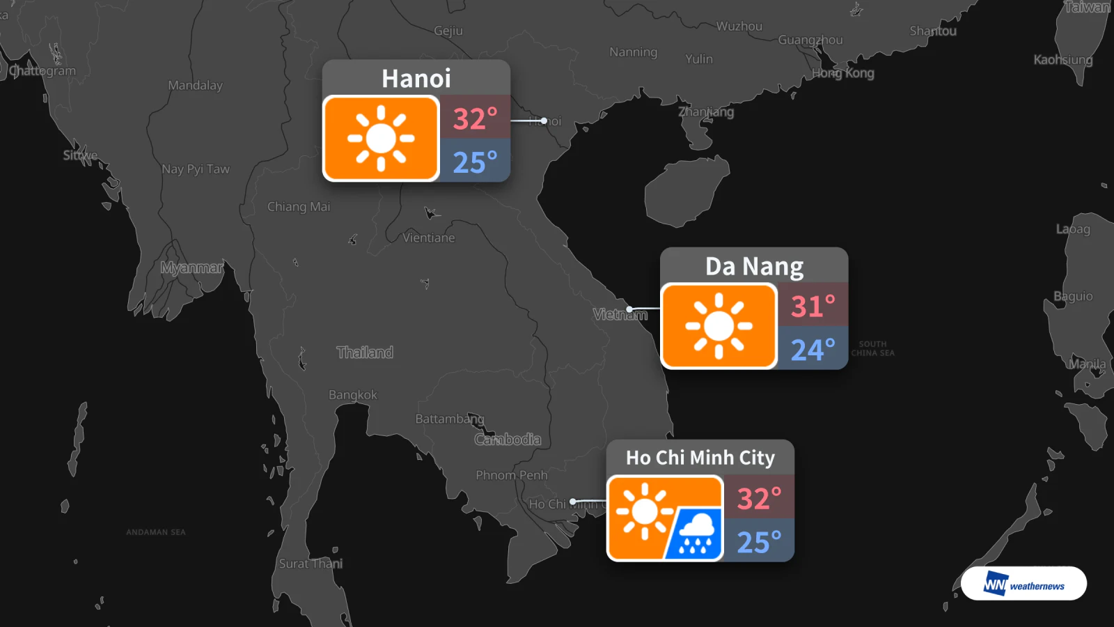 Esok, 1 November: Bandar Raya Ho Chi Minh cerah dengan hujan sekali-sekala