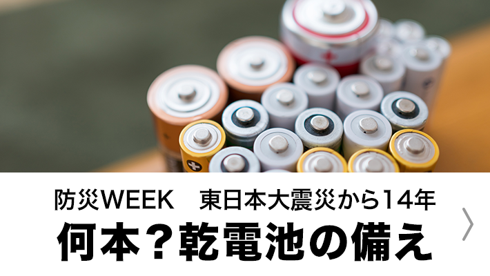 乾電池の備え、トータルで何本持ってますか？