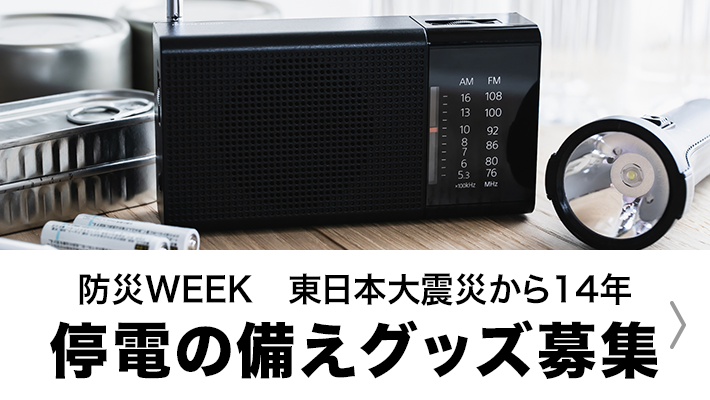 停電の備えグッズをリポート