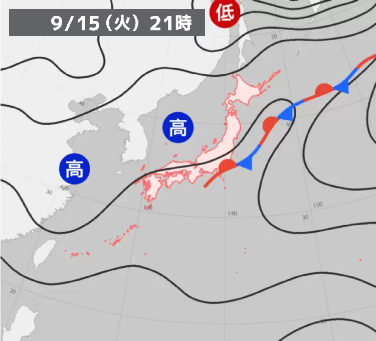 10年天気図: 明日の天気がひと目でわかる288 天気図 【実況・予想】 - ウェザーニュース