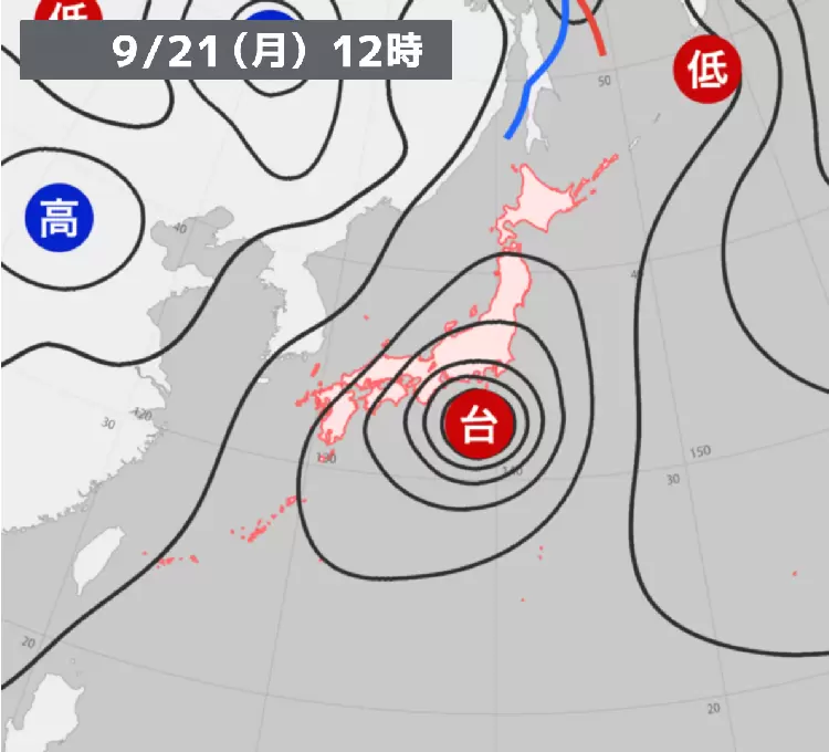 天気図 【実況・予想】 - ウェザーニュース