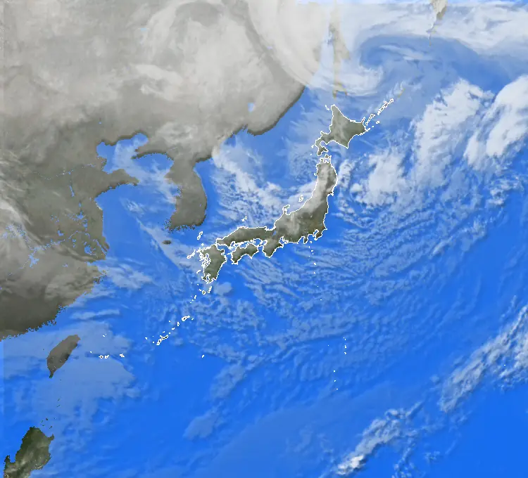 過去の気象衛星【2025年1月8日】 - ウェザーニュース