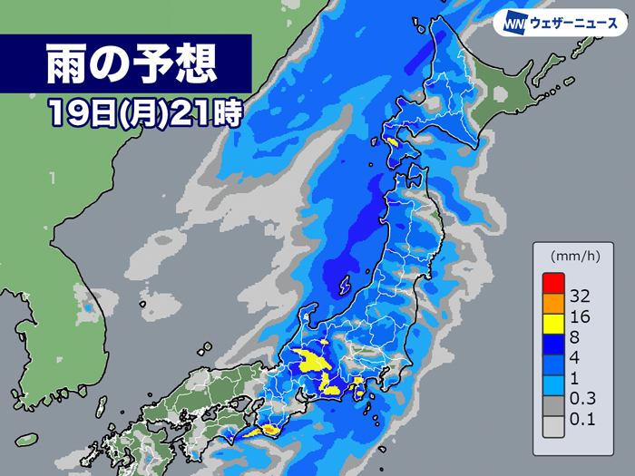西日本や東海は強い雨や雷雨に注意 夜は関東でも本降りの雨に