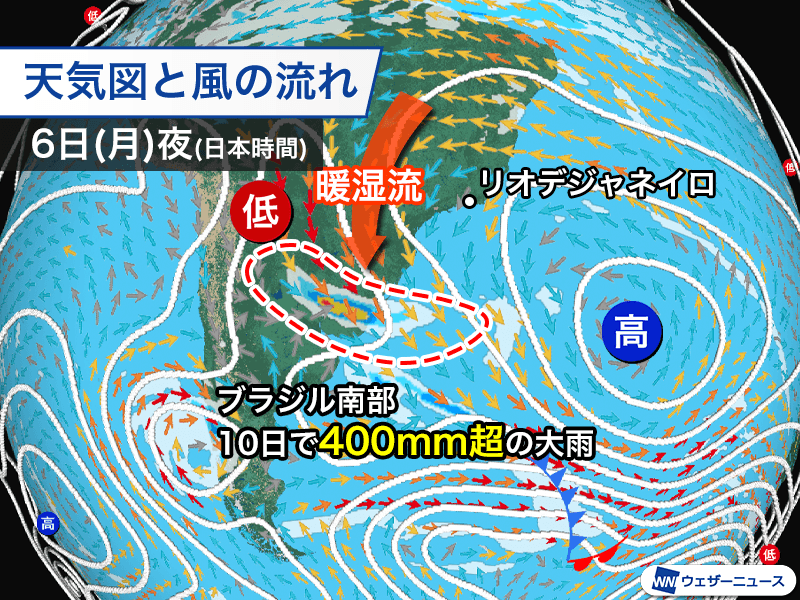 ブラジル南部で大雨被害 この先も強い雨が続くおそれ - ウェザーニュース