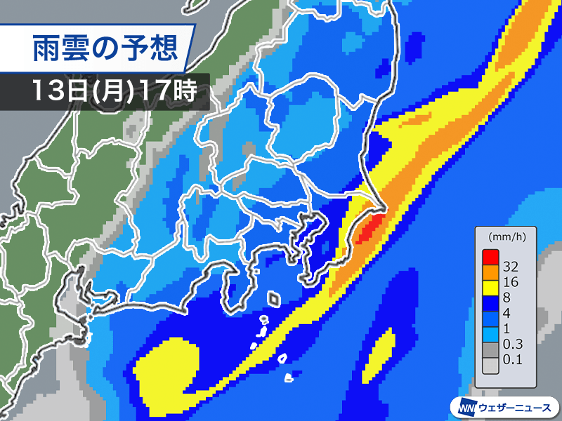 活発な前線通過で局地的に150mm超の大雨 午後は関東中心に強雨