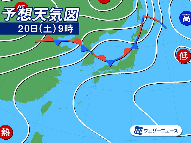 今日7月20日(土)の天気予報 西日本から関東は厳しい暑さ 北陸や東北は