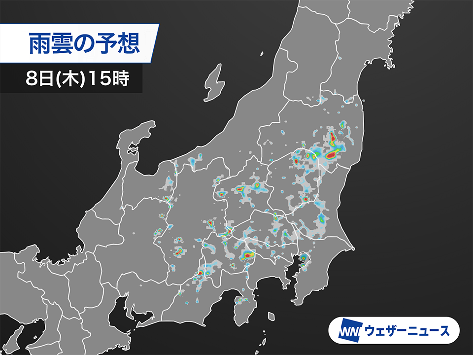 今日8月8日(木)の天気予報 東日本は不安定 東海以西は危険な暑さ