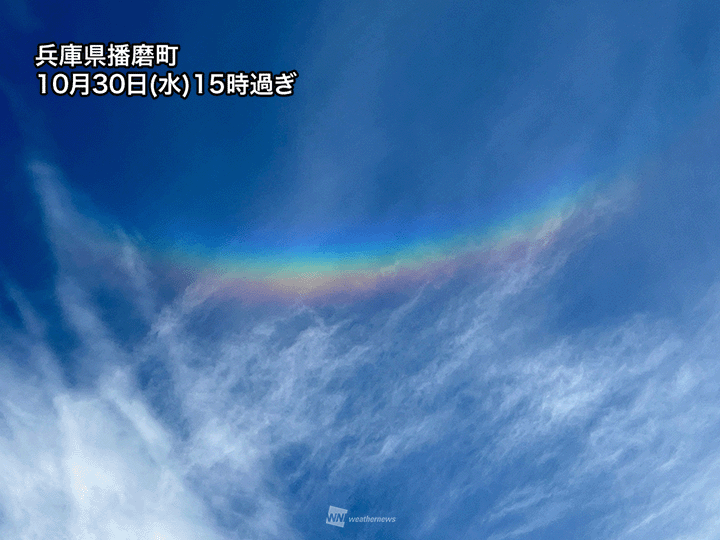 天からは降る虹。
a4水彩アート紙 七十二候「虹始見（にじ はじめて あらわる）」。明日はイースター。虹