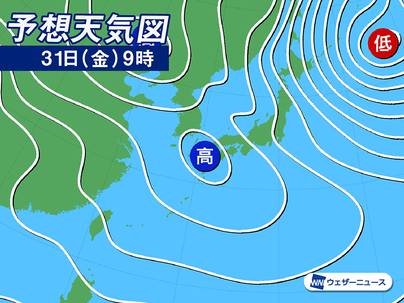 10年天気図: 明日の天気がひと目でわかる 天気図(1週間～11日間) ｜ お天気.com