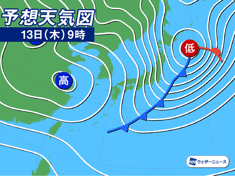 明治41年天氣豫報(天気予報) 明日12月21日(日)の天気予報 全国の広い範囲で雨 雷を伴って強く降る所