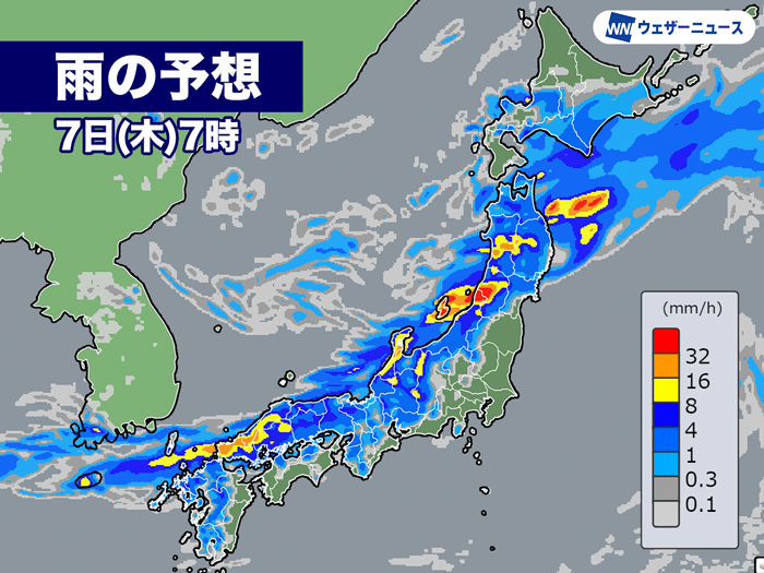 北陸で激しい雨 東北も含めて明日にかけて大雨のおそれ - ウェザーニュース