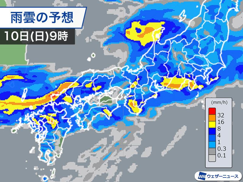 明治41年天氣豫報(天気予報) 明日7月2日の天気予報 東・西日本広い範囲で晴天 日中は気温上昇