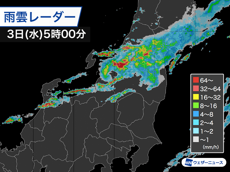 今朝は北陸を中心に非常に激しい雨 道路冠水や河川の増水に注意