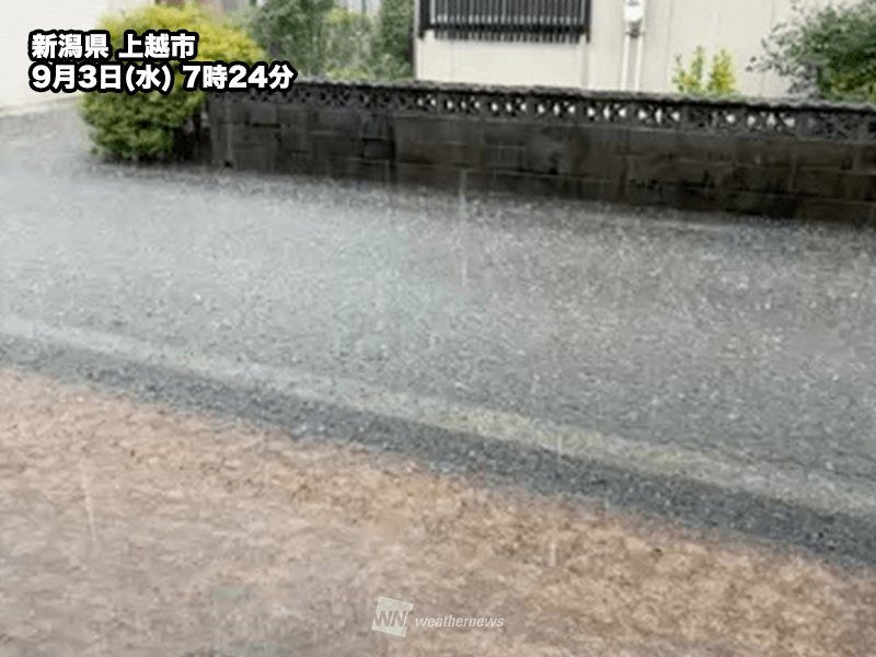 今朝は北陸を中心に非常に激しい雨 道路冠水や河川の増水に注意