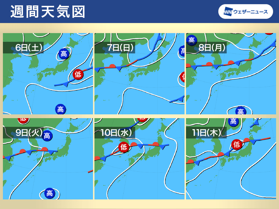 週間天気予報 週末は台風一過で気温上昇 来週は秋雨前線が停滞