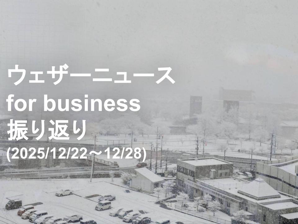 雨は夜更け過ぎに雪へ】ウェザーニュース for business振り返り（2025