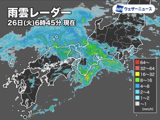 各地で本降りの雨 近畿や東海は午前が中心 関東は昼前後に雨が強まる