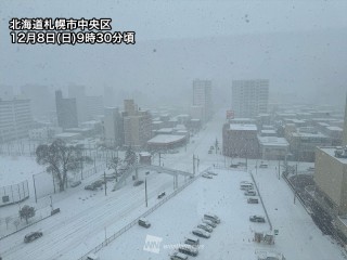 札幌で強い吹雪 視界不良と積雪増加に注意 - ウェザーニュース