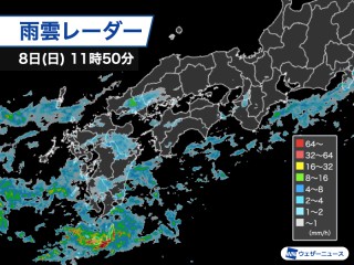 種子島・屋久島で激しい雨 九州は明後日にかけて大雨のおそれ