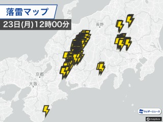 西日本や東日本で激しい雷雨 岐阜県では土砂災害警戒情報が発表