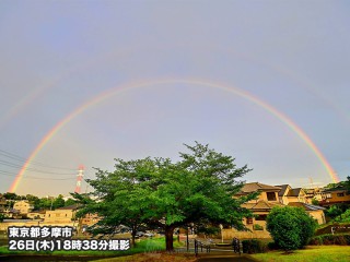 天からは降る虹。
a4水彩アート紙 虹色日和の最後に環天頂アーク 空の高い所に現れる逆さ虹 - ウェザー