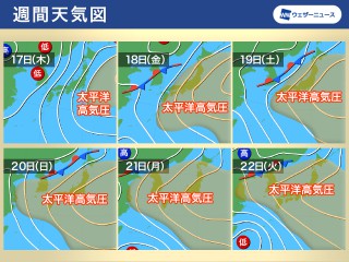 関東など今週後半に梅雨明けか 三連休は各地で厳しい暑さに - ウェザー