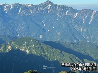 山の日三連休の山の天気傾向 曇りや雨の山域が多い - ウェザーニュース