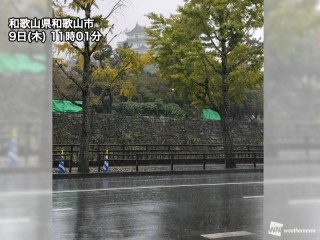 近畿や東海で土砂降りの雨 活発な雨雲は段々と東へ - ウェザーニュース