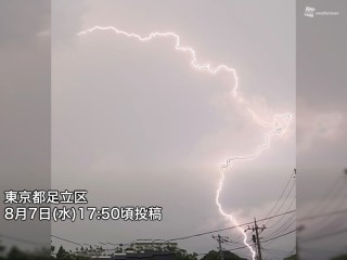 東京23区内でもゲリラ雷雨に 道路冠水に注意 - ウェザーニュース