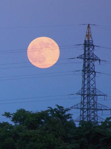 夕陽を見てたら、後...