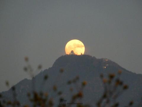 岐阜城からちょうど...