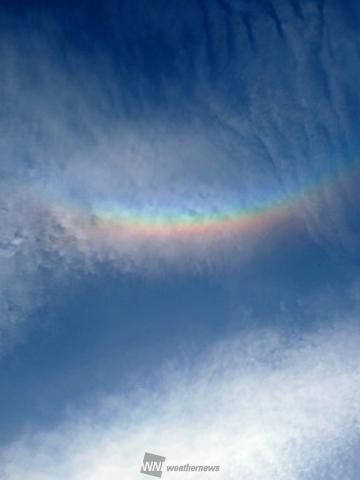 鮮やかな逆さ虹＆彩雲 注目の空の写真 ウェザーニュース