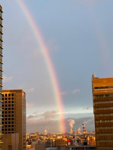雨上がりの空に虹 注目の空の写真 ウェザーニュース