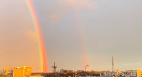 雨上がりの空に虹 注目の空の写真 ウェザーニュース