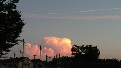 朝日で輝く入道雲 注目の空の写真 ウェザーニュース
