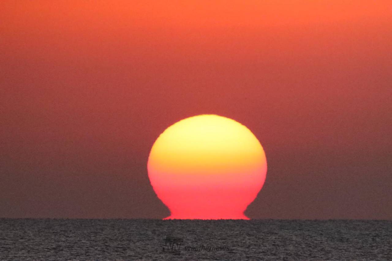 だるま夕日が出現 注目の空の写真 ウェザーニュース
