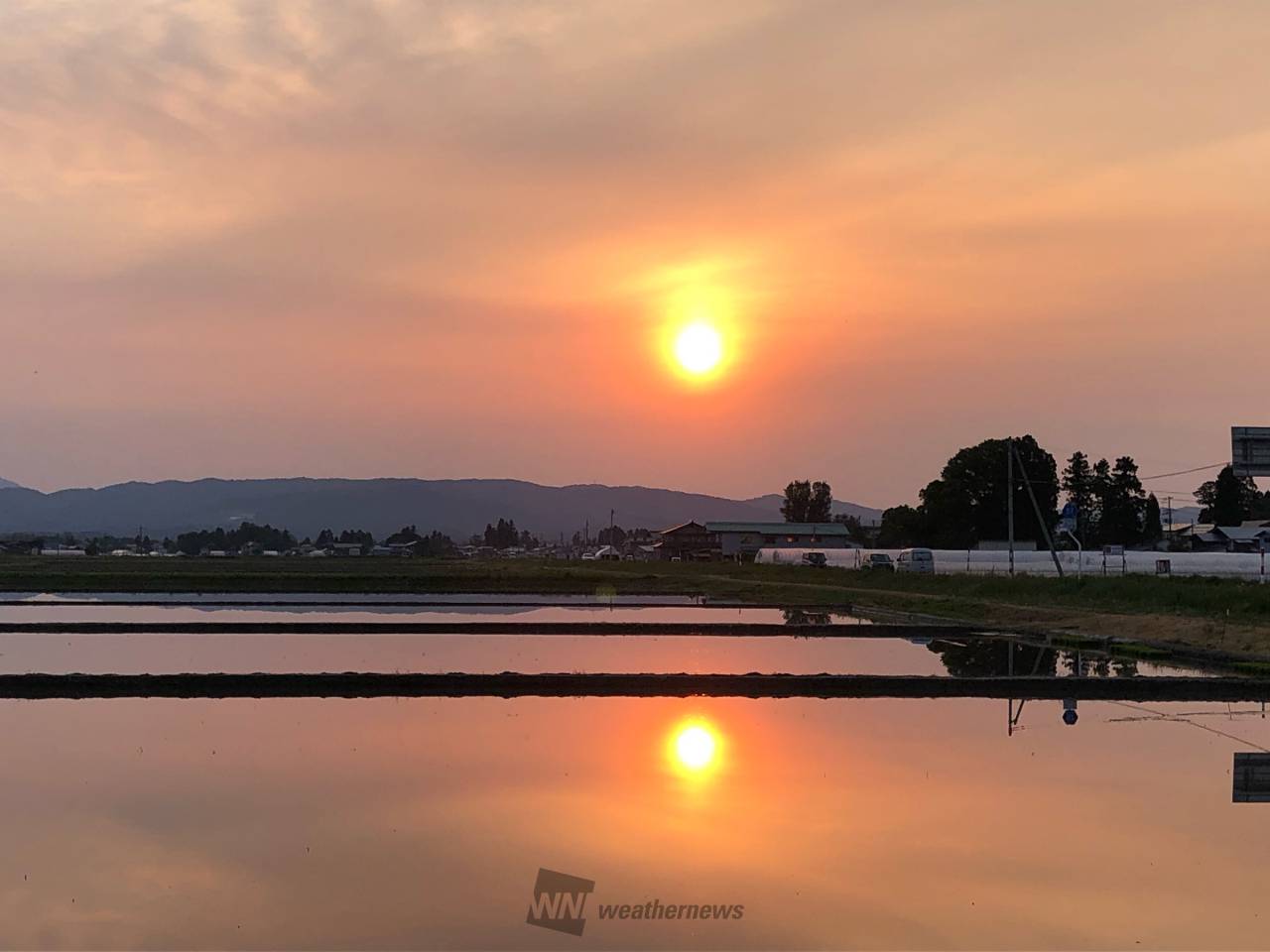 20日(金)の夕焼け 注目の空の写真 ウェザーニュース
