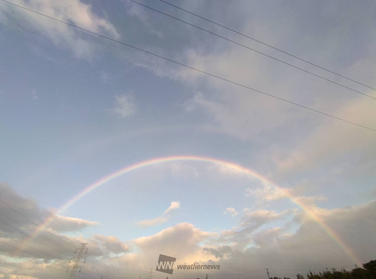 朝虹・ダブルレインボー 注目の空の写真 ウェザーニュース