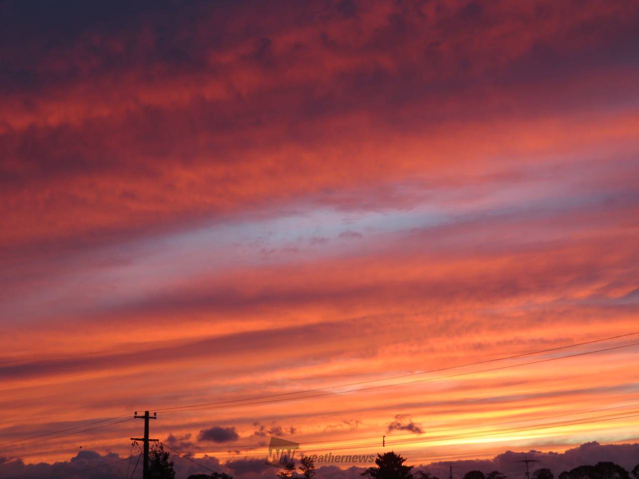 鮮やかな夕焼け 注目の空の写真 ウェザーニュース