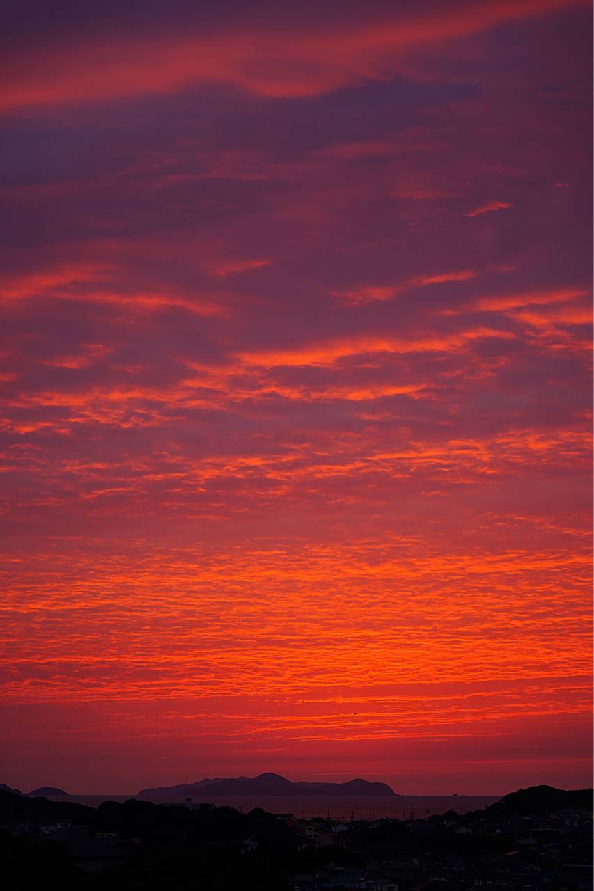 夕空 写真 額付き アート A3 夕焼け 風景#自然#空#街#ボケ#日本#アート写真 #japan#nikoncreators