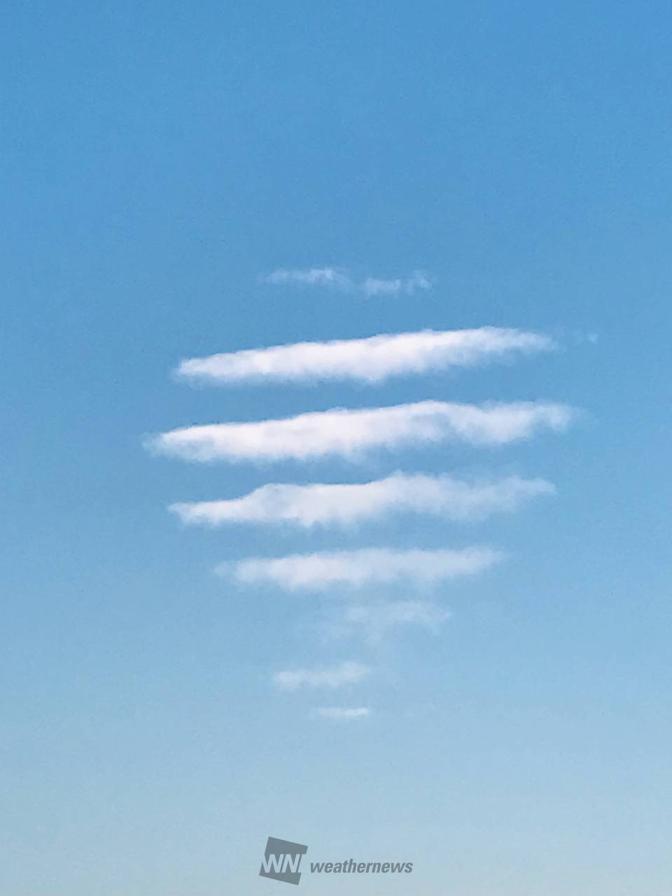 関東上空にオモシロ雲 注目の空の写真 ウェザーニュース
