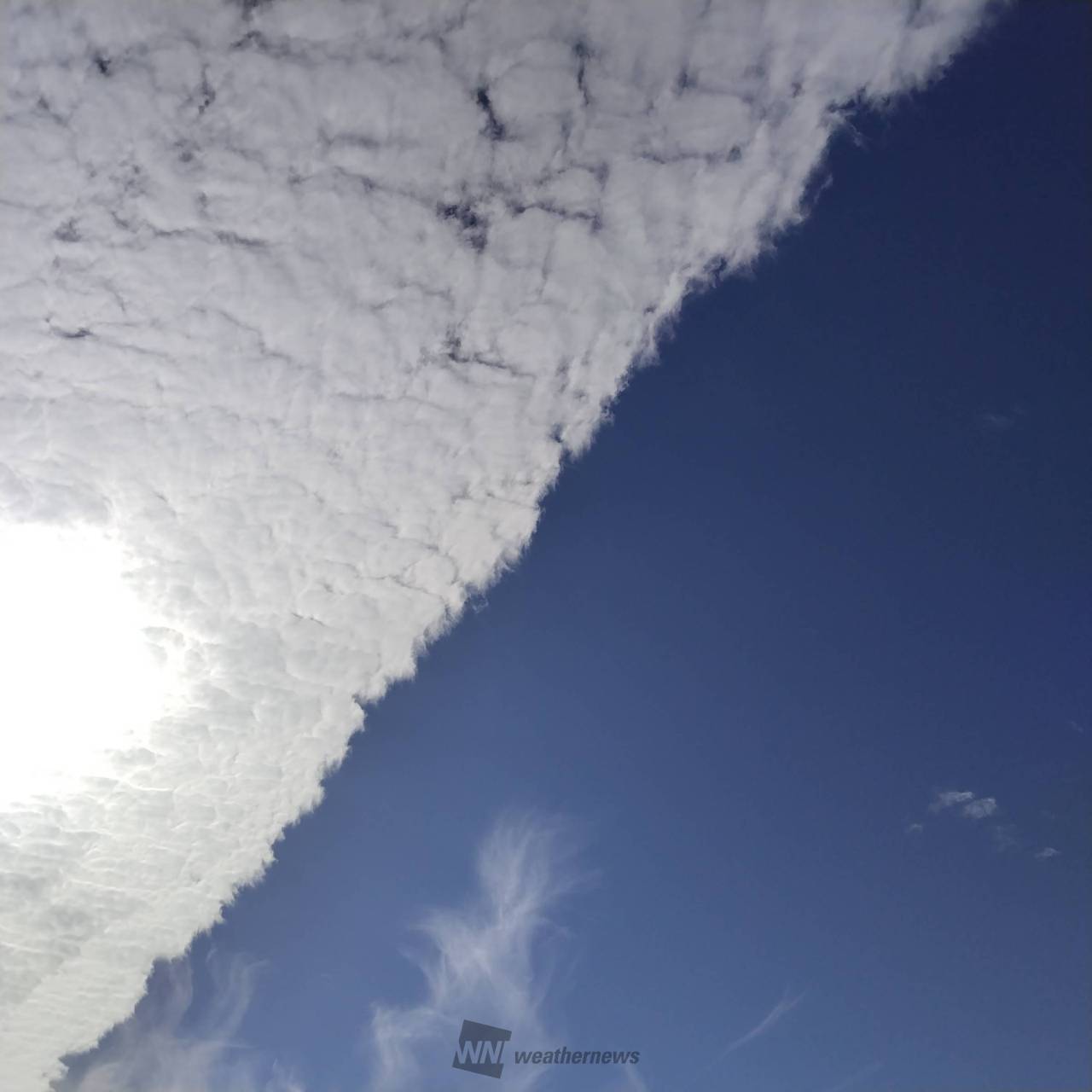 青と白の境界 注目の空の写真 ウェザーニュース
