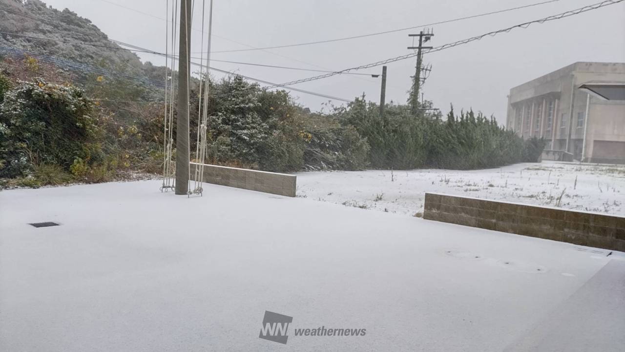 初雪で積雪も！ 西日本の雪の様子 注目の空の写真 ウェザーニュース