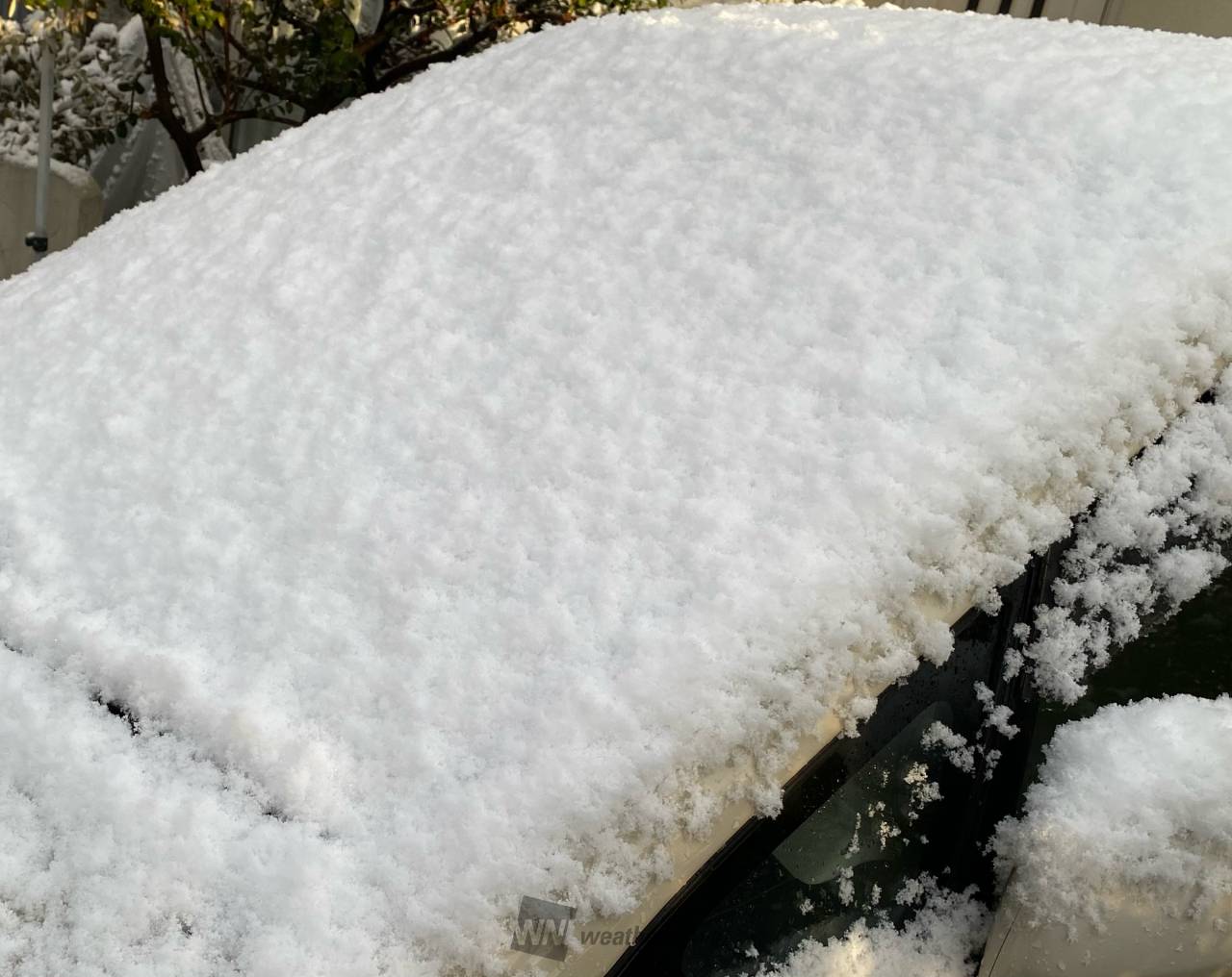 初雪で積雪も！ 西日本の雪の様子 注目の空の写真 ウェザーニュース