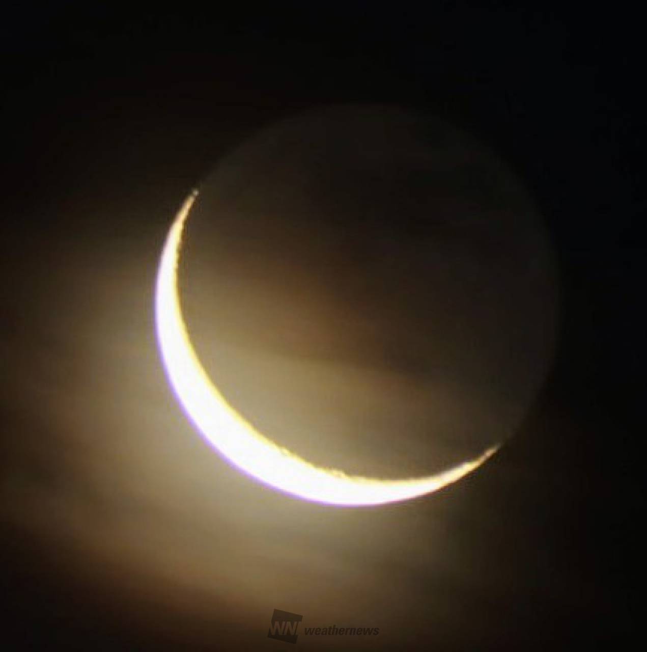 極細のお月様 注目の空の写真 ウェザーニュース