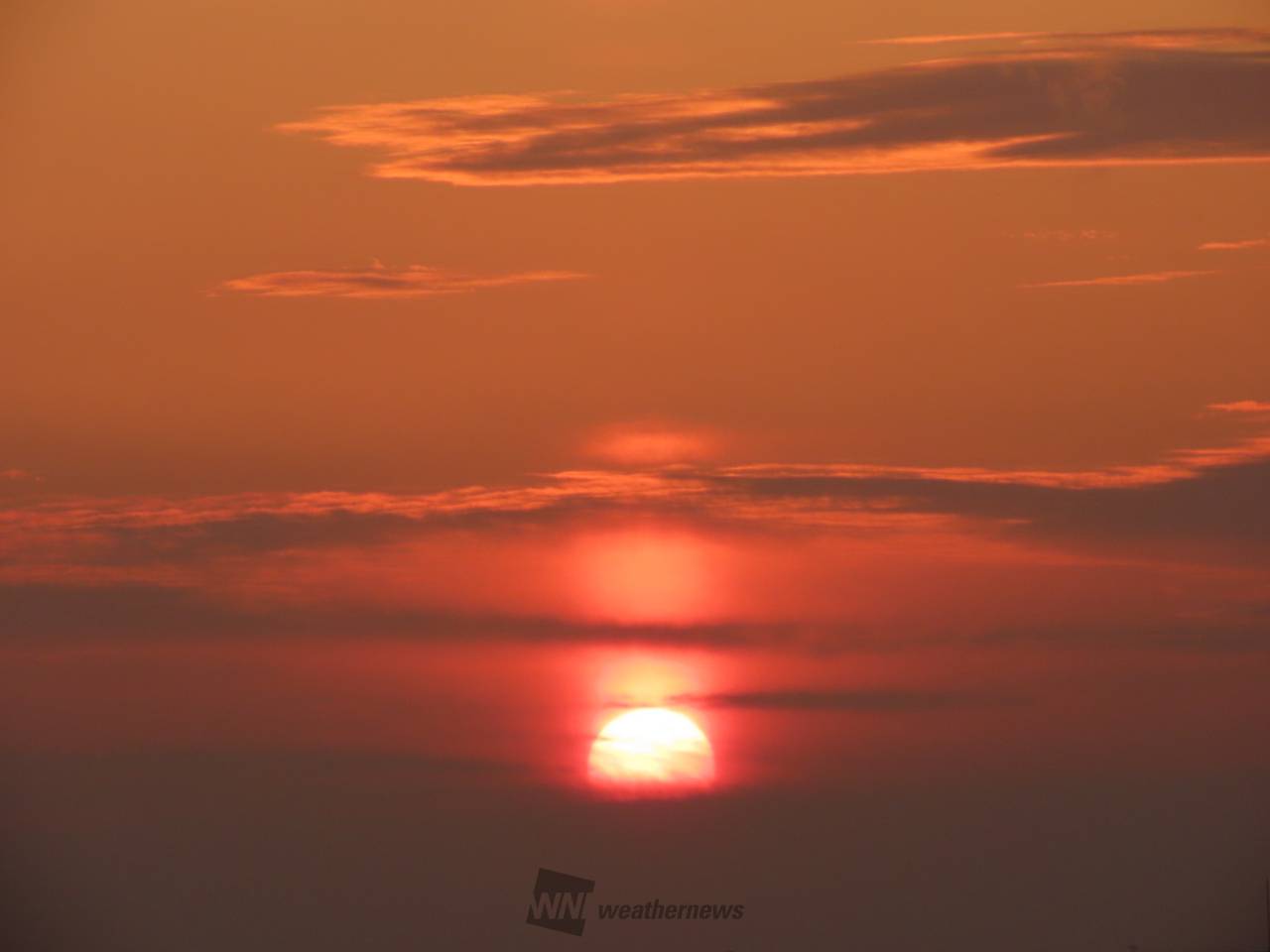 仕事納めの日の夕日 注目の空の写真 ウェザーニュース