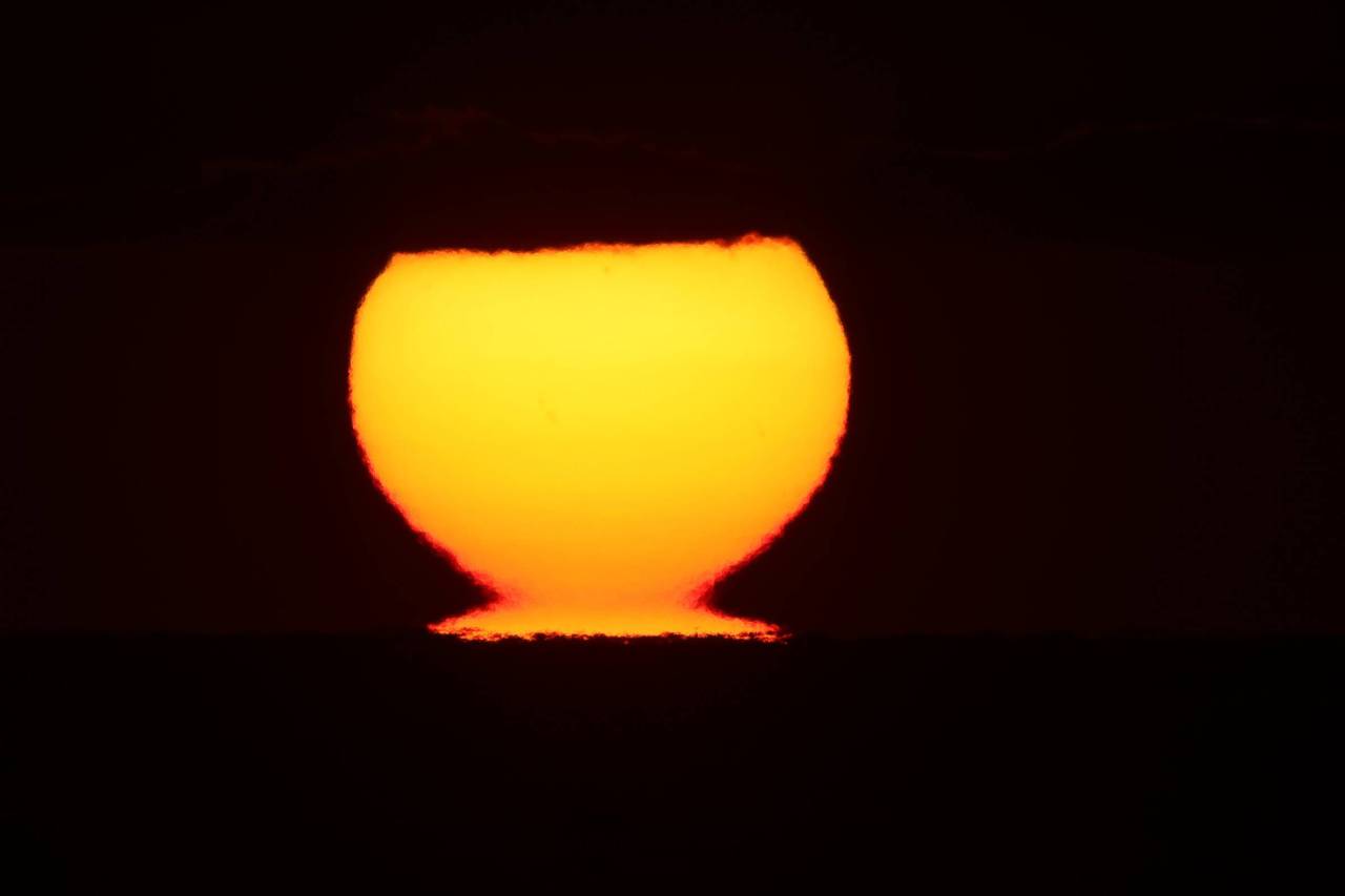 だるま夕日が現る 注目の空の写真 ウェザーニュース