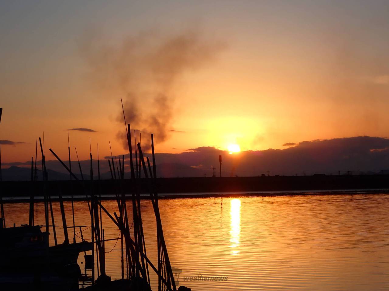 1月最後の夕焼け 注目の空の写真 ウェザーニュース