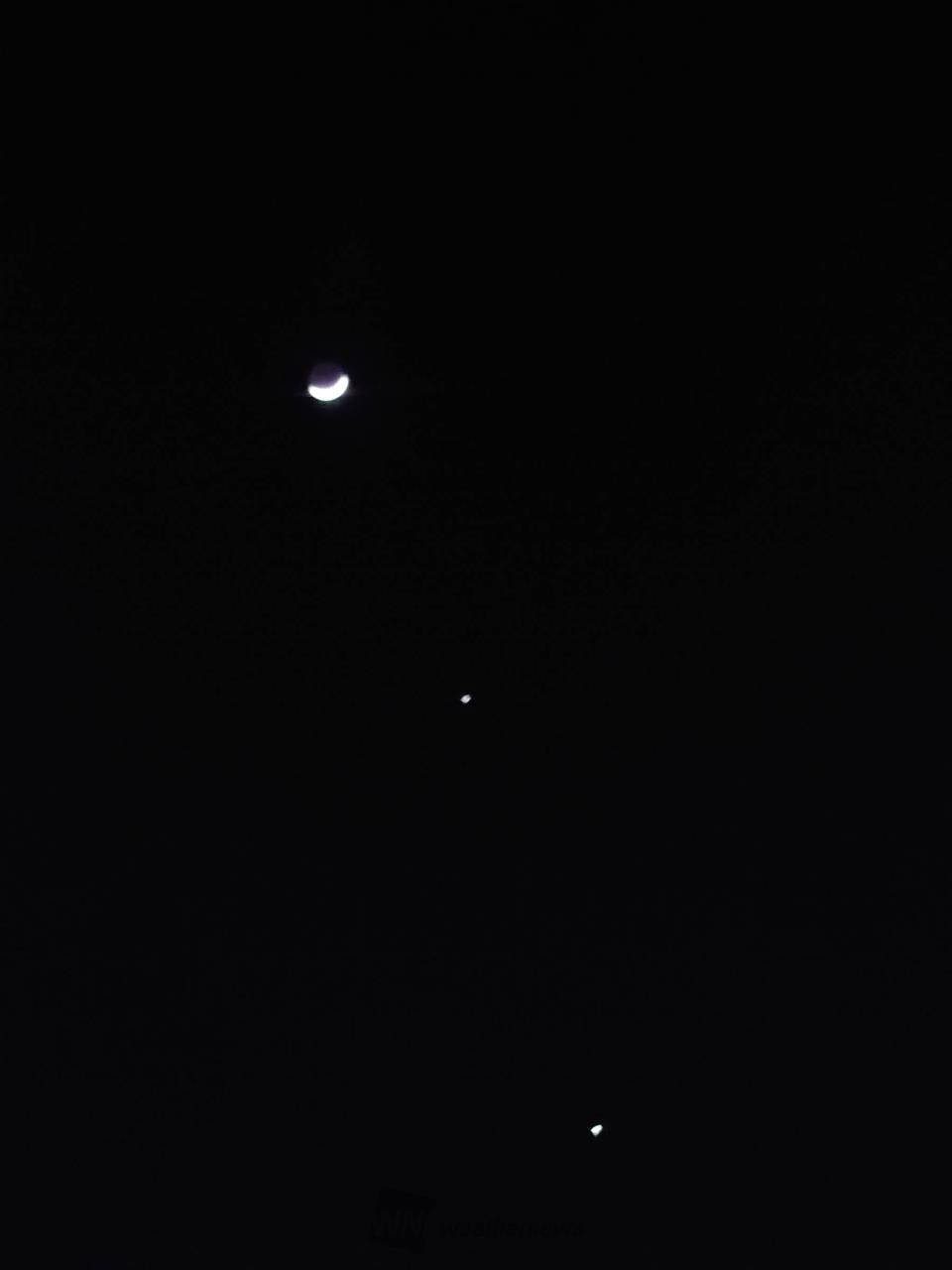 月と木 細い月と木星のコラボ 注目の空の写真 ウェザーニュース