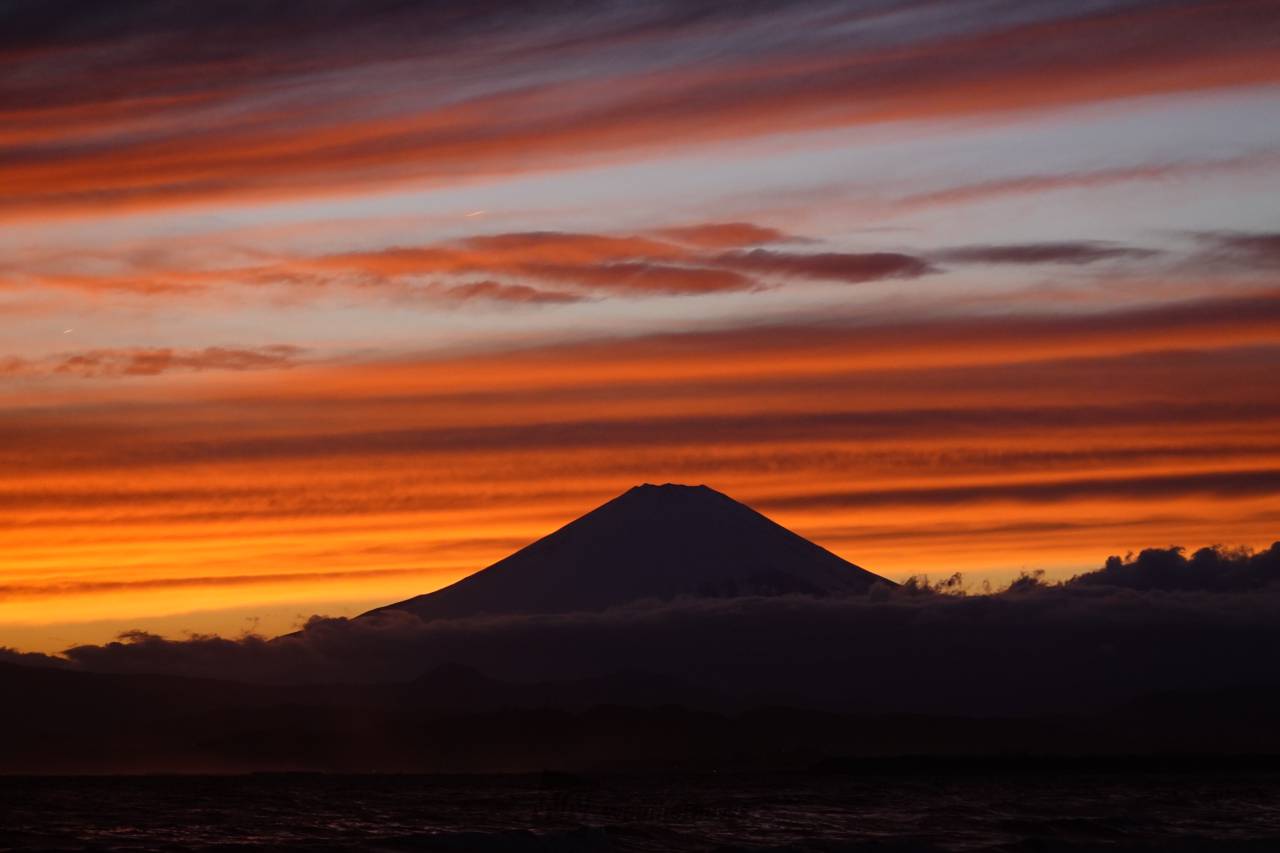 真っ赤な夕焼け 注目の空の写真 ウェザーニュース